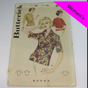Butterick 2547 over blouse (loose fitting blouse) size 10 Bust 31